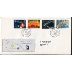 Gran Bretaña 1214/17 1986 SPD FDC Retorno del Cometa Halley Sobre primer día Gran Bretaña 1214/17 1986 SPD FDC Retorno del Cometa Halley Sobre primer día
