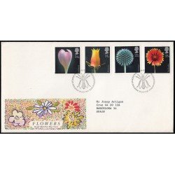Gran Bretaña 1256/59 1987 SPD FDC Flores Variadas Sobre primer día Gran Bretaña 1256/59 1987 SPD FDC Flores Variadas Sobre primer día