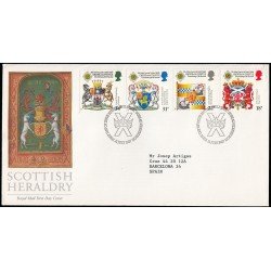 Gran Bretaña 1274/77 1987 SPD FDC Heráldica Sobre primer día Gran Bretaña 1274/77 1987 SPD FDC Heráldica Sobre primer día