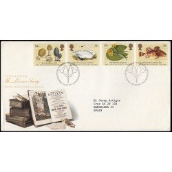 Gran Bretaña 1293/96 1988 SPD FDC Flora y Fauna Sobre primer día Gran Bretaña 1293/96 1988 SPD FDC Flora y Fauna Sobre primer día