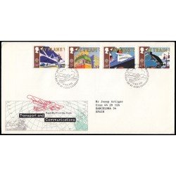 Gran Bretaña 1311/14 1988 SPD FDC Transporte y Comunicaciones Sobre primer día Gran Bretaña 1311/14 1988 SPD FDC Transporte y Comunicaciones Sobre primer día