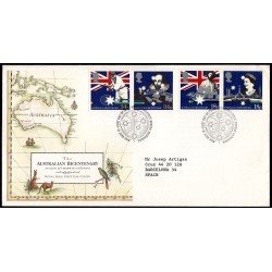 Gran Bretaña 1315/18 1988 SPD FDC Bicentenario de Australia Sobre primer día Gran Bretaña 1315/18 1988 SPD FDC Bicentenario de Australia Sobre primer día