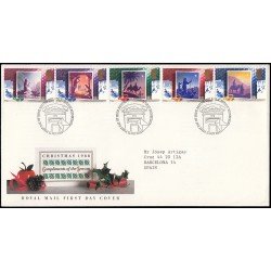 Gran Bretaña 1358/62 1988 SPD FDC Navidad Sobre primer día Gran Bretaña 1358/62 1988 SPD FDC Navidad Sobre primer día