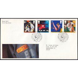 Gran Bretaña 1547/50 1991 SPD FDC Deportes Copa Mundial de Rugby Sobre primer día