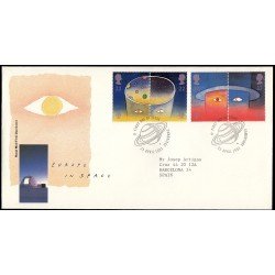 Gran Bretaña 1543/46 1991 SPD FDC Europa y el Espacio Cambridge Sobre primer día