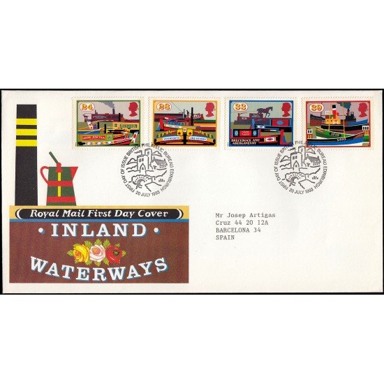 Gran Bretaña 1686/89 1993 SPD FDC Creación Red de Canales de Gran Bretaña Sobre primer día Gran Bretaña 1686/89 1993 SPD FDC Creación Red de Canales de Gran Bretaña Sobre primer día