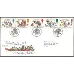 Gran Bretaña 1704/08 1993 SPD FDC Navidad Canción de Navidad Charles Dickens Sobre primer día