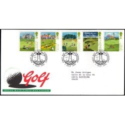 Gran Bretaña 1767/71 1994 SPD FDC Golf Campos Famosos de Escocia Sobre primer día