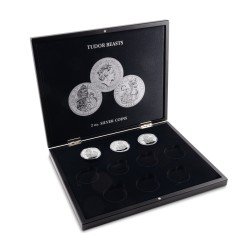 Leuchtturm 368022 Estuches VOLTERRA para 10 monedas de plata de 2 onzas Tudor Beasts Leuchtturm 368022 Estuches VOLTERRA para 10 monedas de plata de 2 onzas Tudor Beasts
