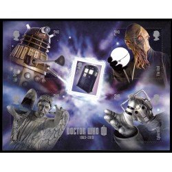 Gran Bretaña  HB 100 2013 Clásicos de la televisión 50 años serie Doctor Who MNH