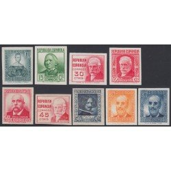 España Spain Variedad 731/40s 1936 - 1938 Sin Dentar Cifra y Personajes 