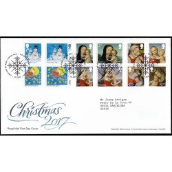 Gran Bretaña 4525/36 2017 SPD FDC Navidad Autoadhesivos Sobre primer día Tallents House Gran Bretaña 4525/36 2017 SPD FDC Navidad Autoadhesivos Sobre primer día Tallents House