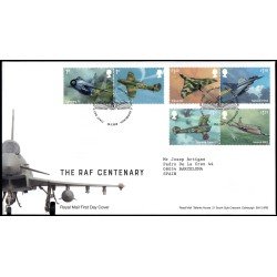 Gran Bretaña 4584/89 2018 SPD FDC Centenario de la RAF Sobre primer día Tallents House Gran Bretaña 4584/89 2018 SPD FDC Centenario de la RAF Sobre primer día Tallents House