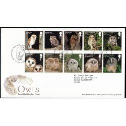 Gran Bretaña 4622/31 2018 SPD FDC Fauna Rapaces Nocturnas Sobre primer día Tallents House Gran Bretaña 4622/31 2018 SPD FDC Fauna Rapaces Nocturnas Sobre primer día Tallents House