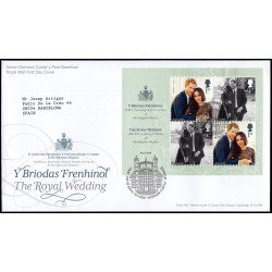 Gran Bretaña 4634/35 F4634 2018 SPD FDC Boda Real Príncipe Enrique y Meghan Markle Sobre primer día Windsor Castle Gran Bretaña 4634/35 F4634 2018 SPD FDC Boda Real Príncipe Enrique y Meghan Markle Sobre primer día Windsor Castle