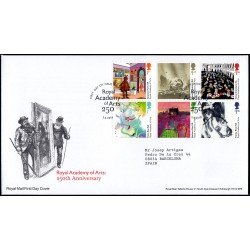 Gran Bretaña 4636/41 2018 SPD FDC 250 Aniv. Real Academia de las Artes Sobre primer día London Gran Bretaña 4636/41 2018 SPD FDC 250 Aniv. Real Academia de las Artes Sobre primer día London