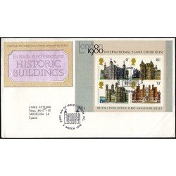 Gran Bretaña HB 1 1980 SPD FDC Exposición Filatélica Internacional Sobre primer día