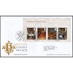 Gran Bretaña 4658/61 F4658 2018 SPD FDC Patrimonio Castillo de Hampton Court Sobre primer día East Molesey Gran Bretaña 4658/61 F4658 2018 SPD FDC Patrimonio Castillo de Hampton Court Sobre primer día East Molesey