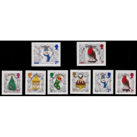 Gran Bretaña GB04381/88 2016 Navidad Autoadhesivos MNH