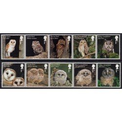 Gran Bretaña 4622/31 2018 Fauna Rapaces nocturnas MNH