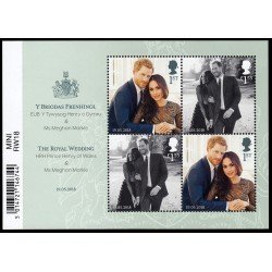 Gran Bretaña 4634/35  F4634 2018 Boda de S.A.R. Príncipe Harry Hoja MNH