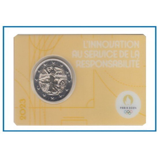 Francia France 2023 Cartera Oficial Coin Card 2€ euros conm. 3a París 2024