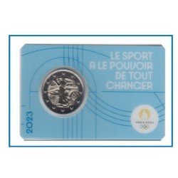 Francia France 2023 Cartera Oficial Coin Card 2€ euros conm. 3az París 2024 Francia France 2023 Cartera Oficial Coin Card 2€ euros conm. 3az París 2024