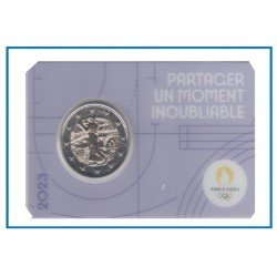 Francia France 2023 Cartera Oficial Coin Card 2€ euros conm. 3l París 2024 Francia France 2023 Cartera Oficial Coin Card 2€ euros conm. 3l París 2024