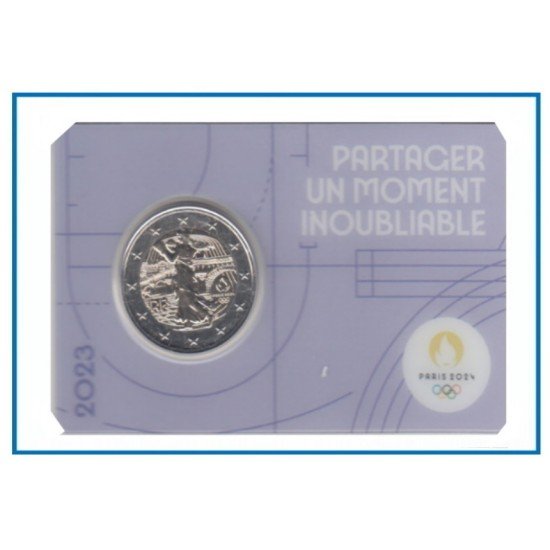Francia France 2023 Cartera Oficial Coin Card 2€ euros conm. 3l París 2024