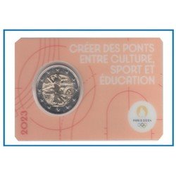 Francia France 2023 Cartera Oficial Coin Card 2€ euros conm. 3r París 2024 Francia France 2023 Cartera Oficial Coin Card 2€ euros conm. 3r París 2024