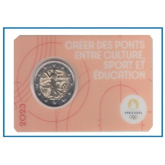 Francia France 2023 Cartera Oficial Coin Card 2€ euros conm. 3r París 2024
