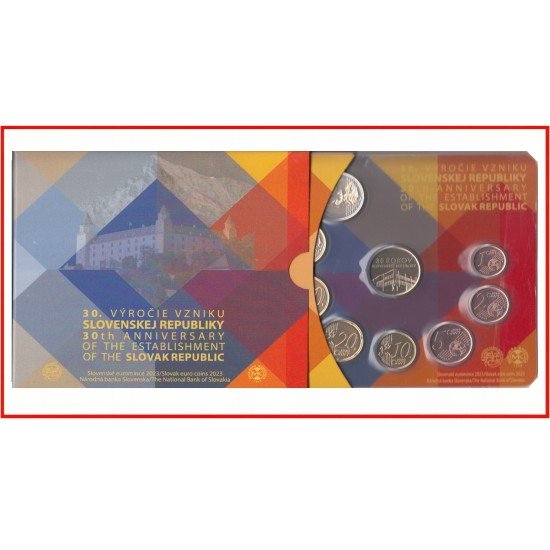 Eslovaquia 2023 Cartera Of Monedas € euro Set 30 Av. República 