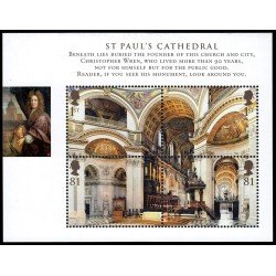 Gran Bretaña HB 56 2008 Catedrales del Reino Unido Catedral de St. Paul de Londres MNH Gran Bretaña HB 56 2008 Catedrales del Reino Unido Catedral de St. Paul de Londres MNH