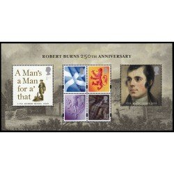 Gran Bretaña HB 61 2009 Literatura Robert Burns MNH Gran Bretaña HB 61 2009 Literatura Robert Burns MNH