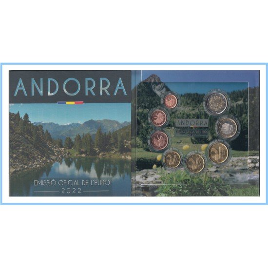Andorra 2022 Cartera Oficial Euros € La moneda de Andorra Tirada: 10.500 Andorra 2022 Cartera Oficial Euros € La moneda de Andorra Tirada: 10.500