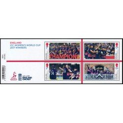 Gran Bretaña 4864/67 F4864 2019 Copa Mundial de Cricket Femenino Hoja MNH
