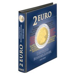 Lindner 1114R Carpeta de anillas con motivo de quilates de 2 euros de los estados federales Alemanes 2023-2038, vacío Lindner 1114R Carpeta de anillas con motivo de quilates de 2 euros de los estados federales Alemanes 2023-2038, vacío