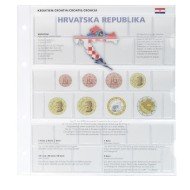 Lindner 1109-23 Hoja pre-impresa karat EURO para series de monedas de curso: NUEVOS PAÍSES DEL EURO: Croacia