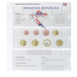 Lindner 1109-23 Hoja pre-impresa karat EURO para series de monedas de curso: NUEVOS PAÍSES DEL EURO: Croacia Lindner 1109-23 Hoja pre-impresa karat EURO para series de monedas de curso: NUEVOS PAÍSES DEL EURO: Croacia