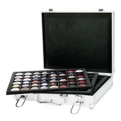 Maletín de aluminio para 240 monedas/cápsulas para monedas de diámetro hasta 30mm Maletín de aluminio para 240 monedas/cápsulas para monedas de diámetro hasta 30mm