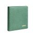 Lindner 1106L-G Tapa de anillas DE CUERO karat para monedas, vacio - en color verde