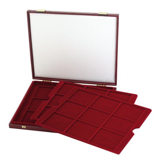 Lindner 2040 Estuche Luxus para 27 Piezas con grabado Original de 10 DM para Monedas conmemorativas con placa pulida (70x62mm) Lindner 2040 Estuche Luxus para 27 Piezas con grabado Original de 10 DM para Monedas conmemorativas con placa pulida (70x62mm)