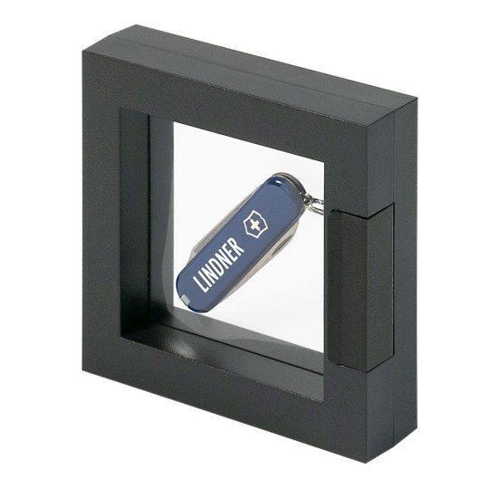 Lindner 4835-S_T Marco para objetos NIMBUS ECO 70, 70 x 70 mm (interior), negro 