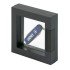 Lindner 4835-S_T Marco para objetos NIMBUS ECO 70, 70 x 70 mm (interior), negro 