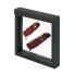 Lindner 4838_T  Marco para objetos NIMBUS 150, 150 x 150 mm (interior), negro 