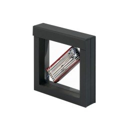 Lindner 4839_T Marco para objetos NIMBUS 100, 100 x 100 mm (interior), negro 