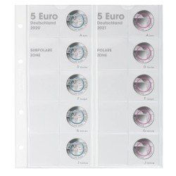 Lindner 1119-3 Hoja pre-impresa karat monedas de 5 euros Alemania 2020-2021 Lindner 1119-3 Hoja pre-impresa karat monedas de 5 euros Alemania 2020-2021