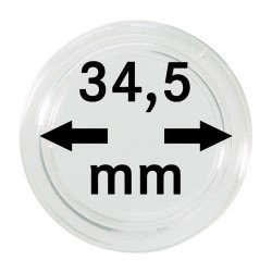 Lindner 2250345P Cápsulas para monedas, diámetro interno 34,5 mm. Paquete de 10 unidades Lindner 2250345P Cápsulas para monedas, diámetro interno 34,5 mm. Paquete de 10 unidades
