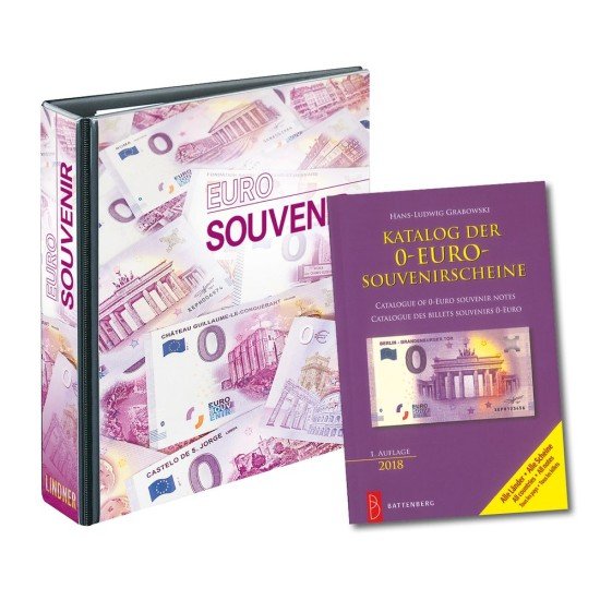 Lindner 3538-5115 Juego de álbum PUBLICA M para billetes turísticoss con 10 hojas y y catálogo de billetes turísticos 