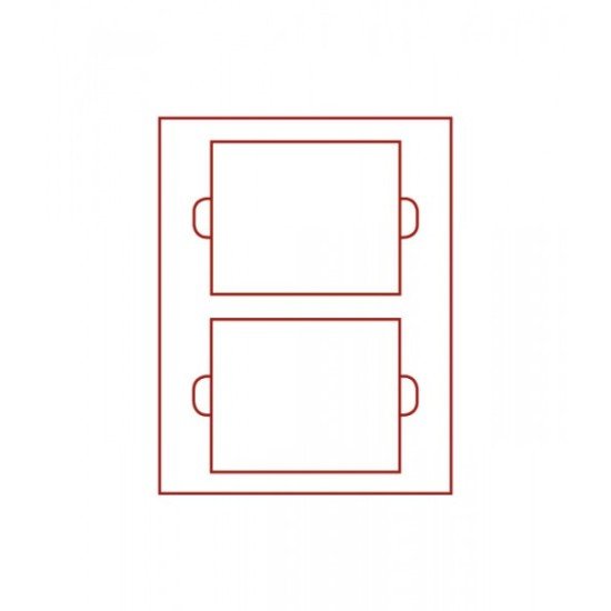 Lindner 2803E Bandeja de terciopelo STANDARD con 2 casilleros rectangulares 152 x 123 mm 